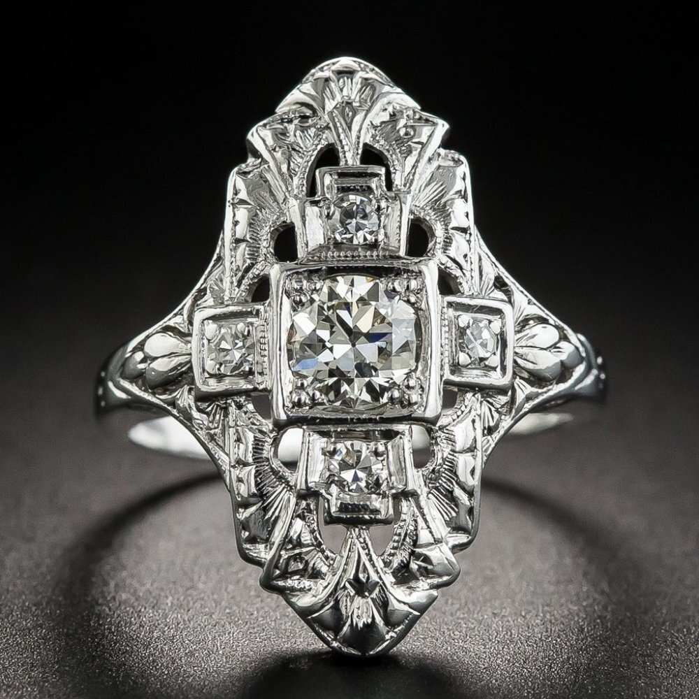 ⚡Beautiful 925 Silver Plated CZ Diamond Ring for Women, MARR9264